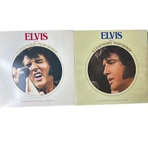 Elvis Presley Legendary Performer Vol 1 & 2 Vinyl Record Lot RCA CPL1-0341 1349